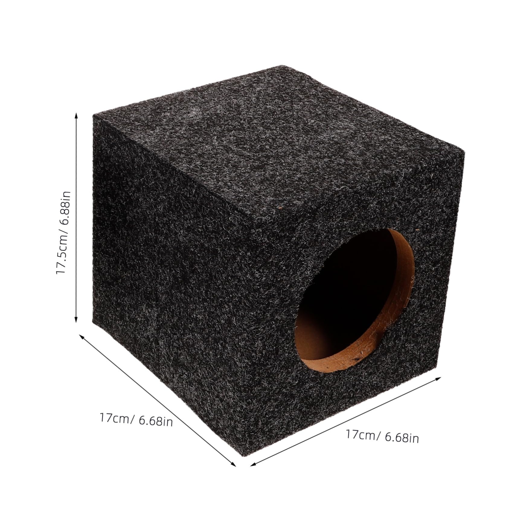 Cassa Acustica Subwoofer Singolo per Auto in Legno Nero, 1 Paio