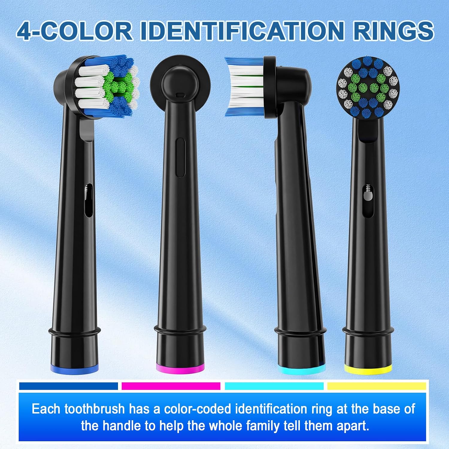 20 Pack Replacement Toothbrush Heads Compatible with Oral B Braun, Black image 5