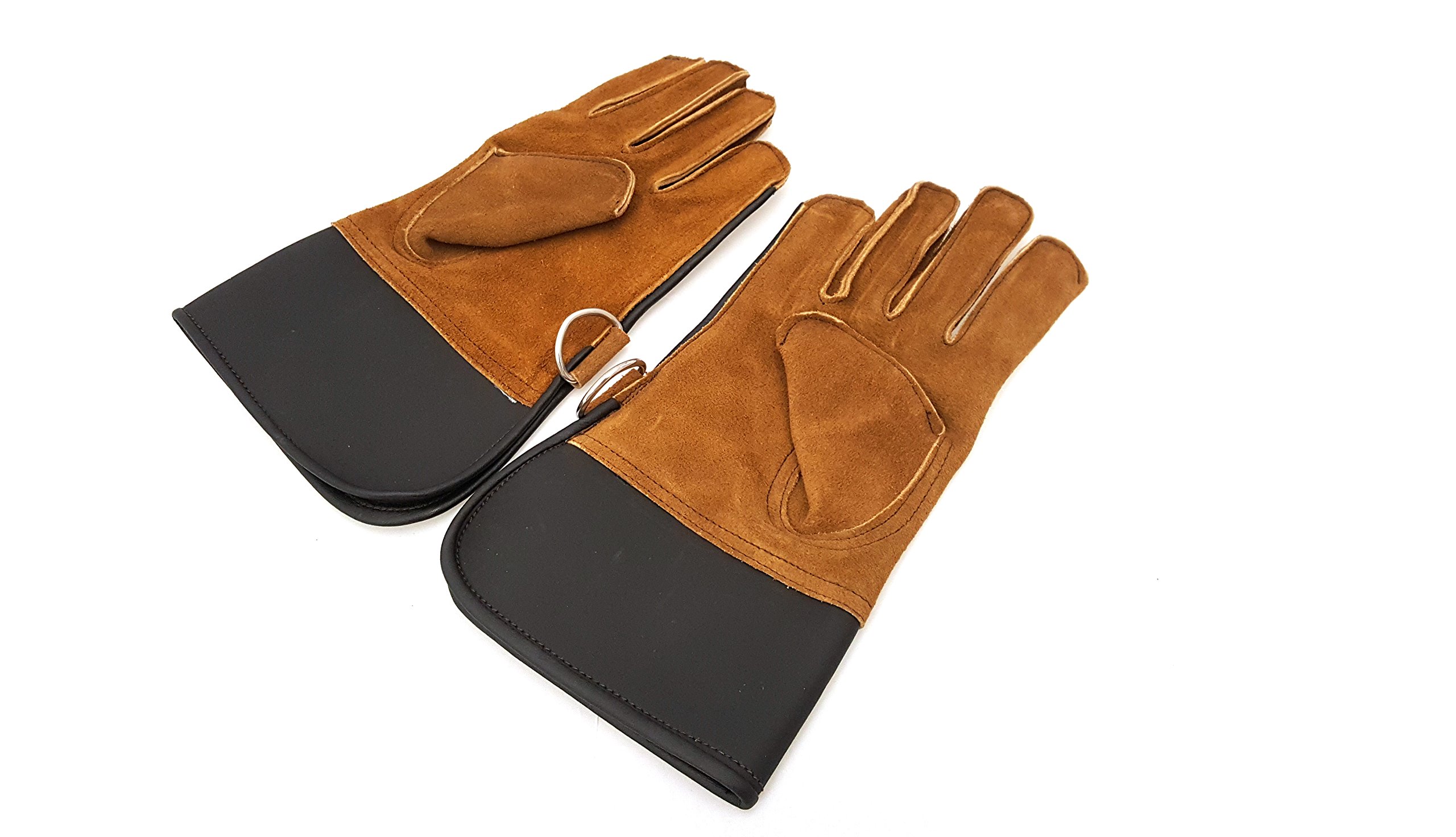 starlingukpkltd Quality SingleLayer Soft Suede Leather Falconry Kids Gloves/Bird Handling Kids Gloves/Pet Kids Gloves. (Large)