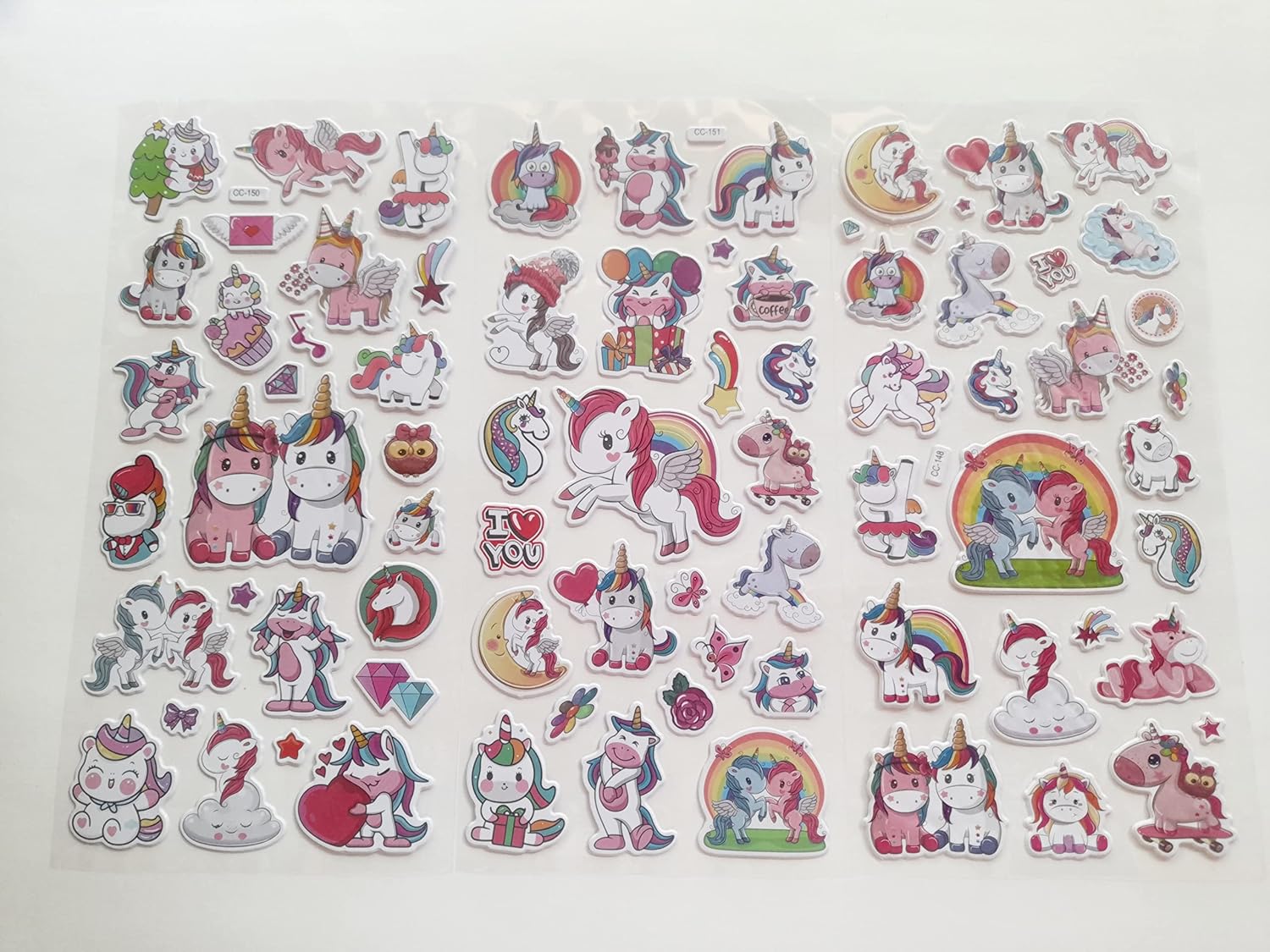 KCR Paper Unicorn Self Adhesive Stickers For Card Making, Scrap Booking