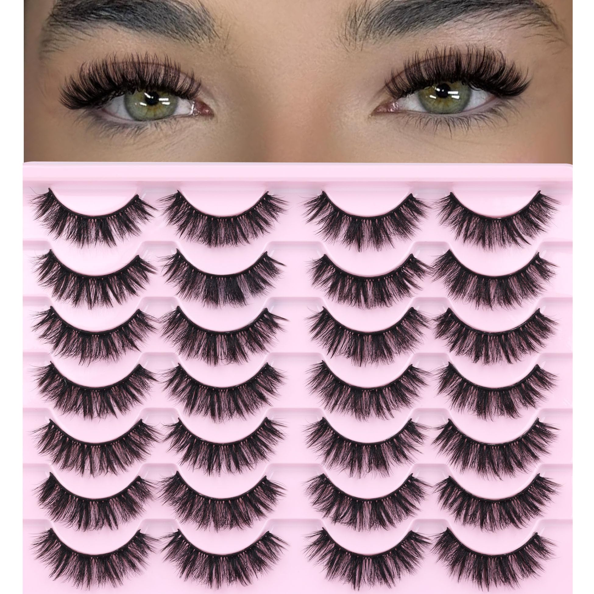 Photo 1 of ALICROWN Natural Wispy False Eyelashes - 14 Pairs