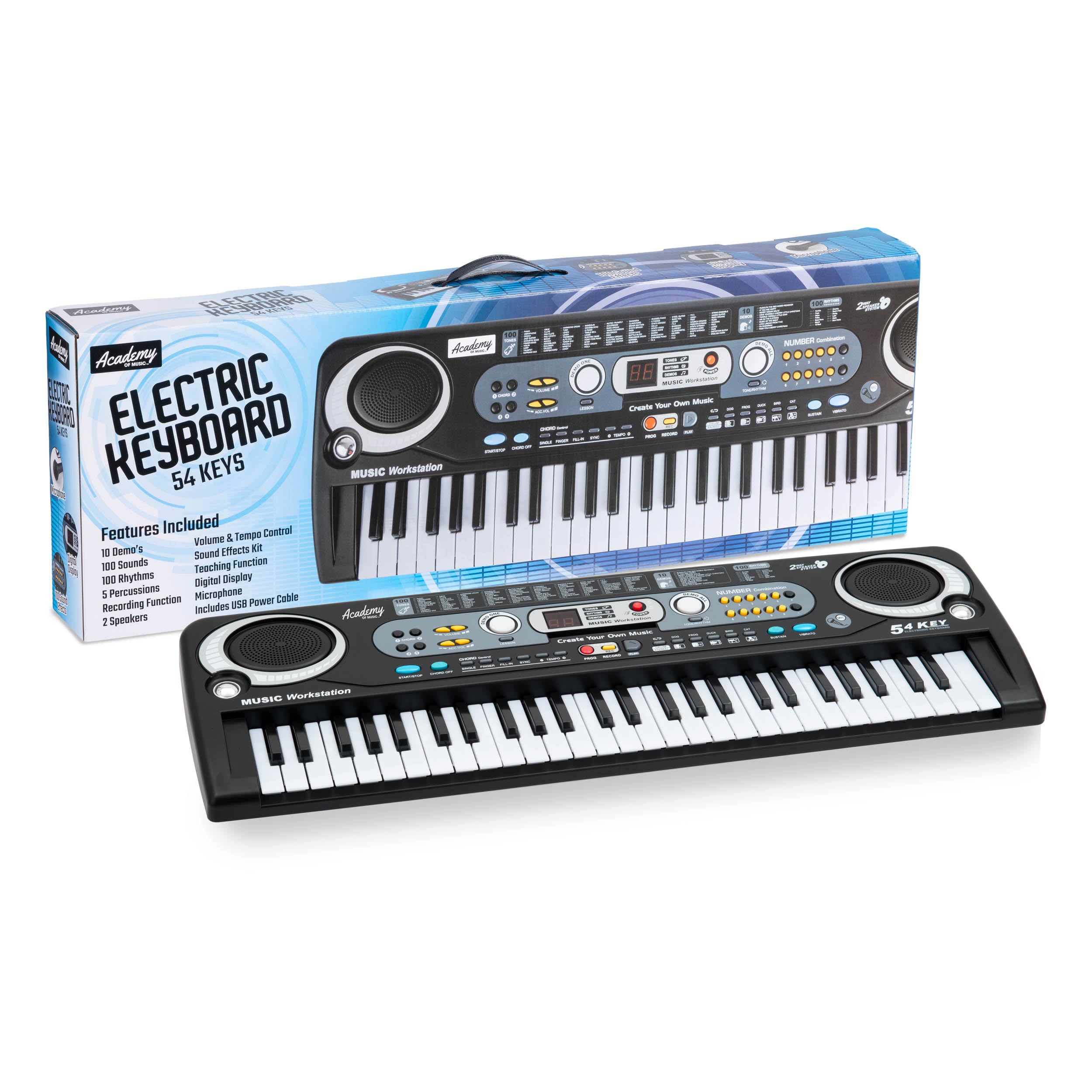 Academy Of Music 54 Keys Keyboard Piano - Digital Display & 100 Sound FX