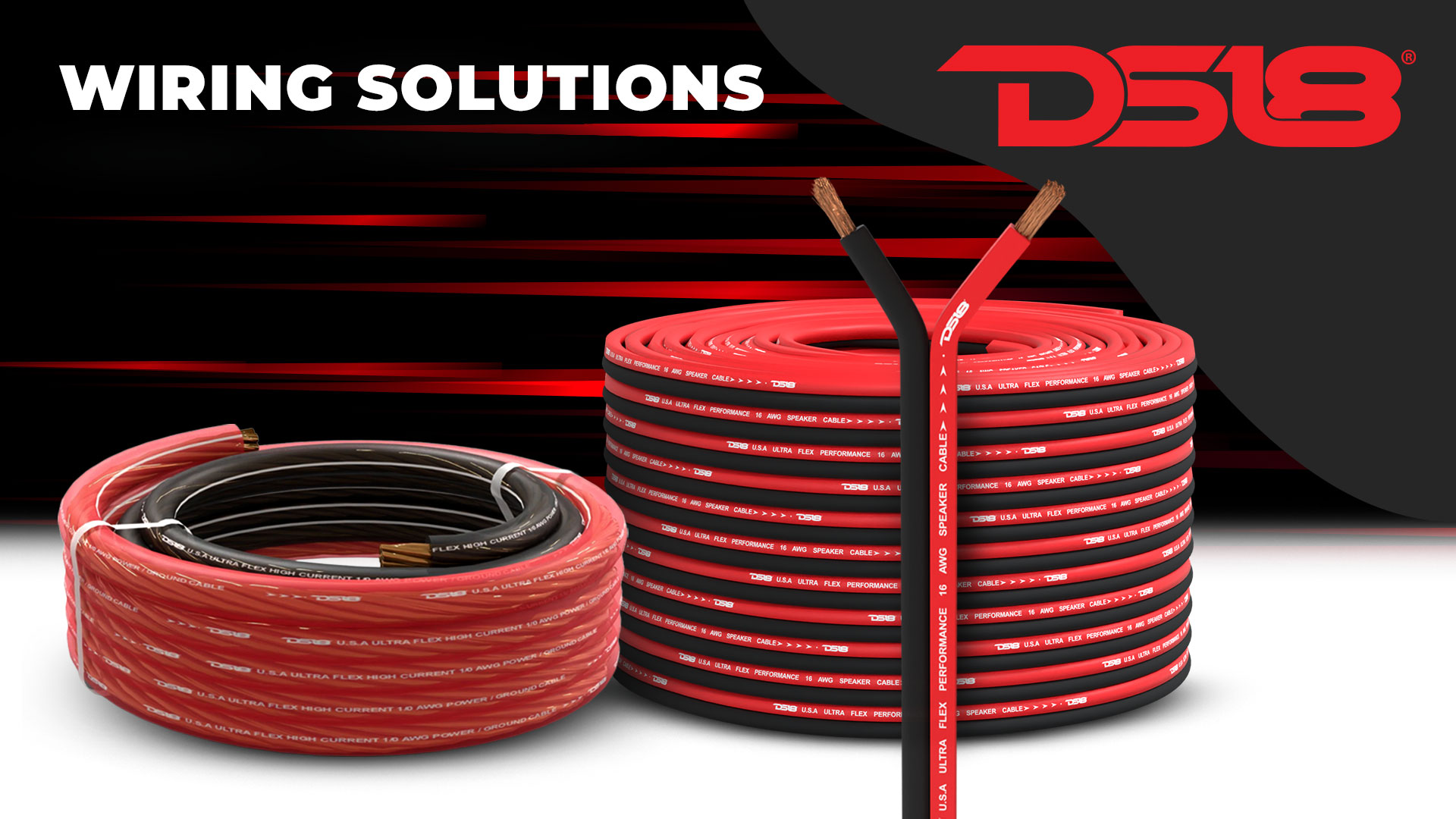 Amazon.com: DS18 SW-16GA-100RB 16-GA Ultra Flex Speaker Wire Red
