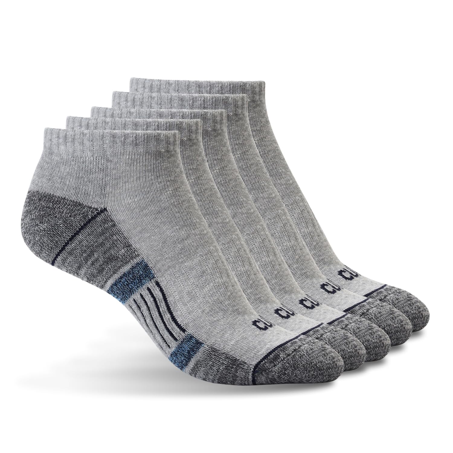 Sports Women's Low Ankle Cotton Socks - Grey Melange (Pack of 5)