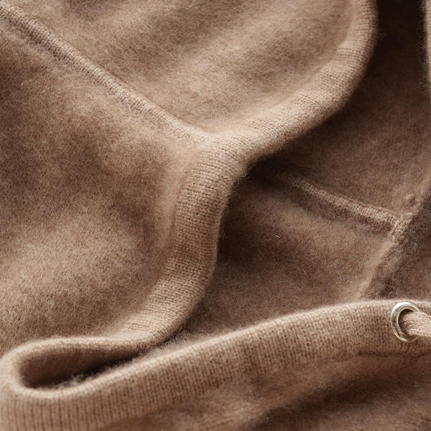 Women's Cashmere and Wool Blend Long Sleeve Hoodie Thicking Knit Pullover Sweater for Winter and Fall, Outdoor Wear - Image 3