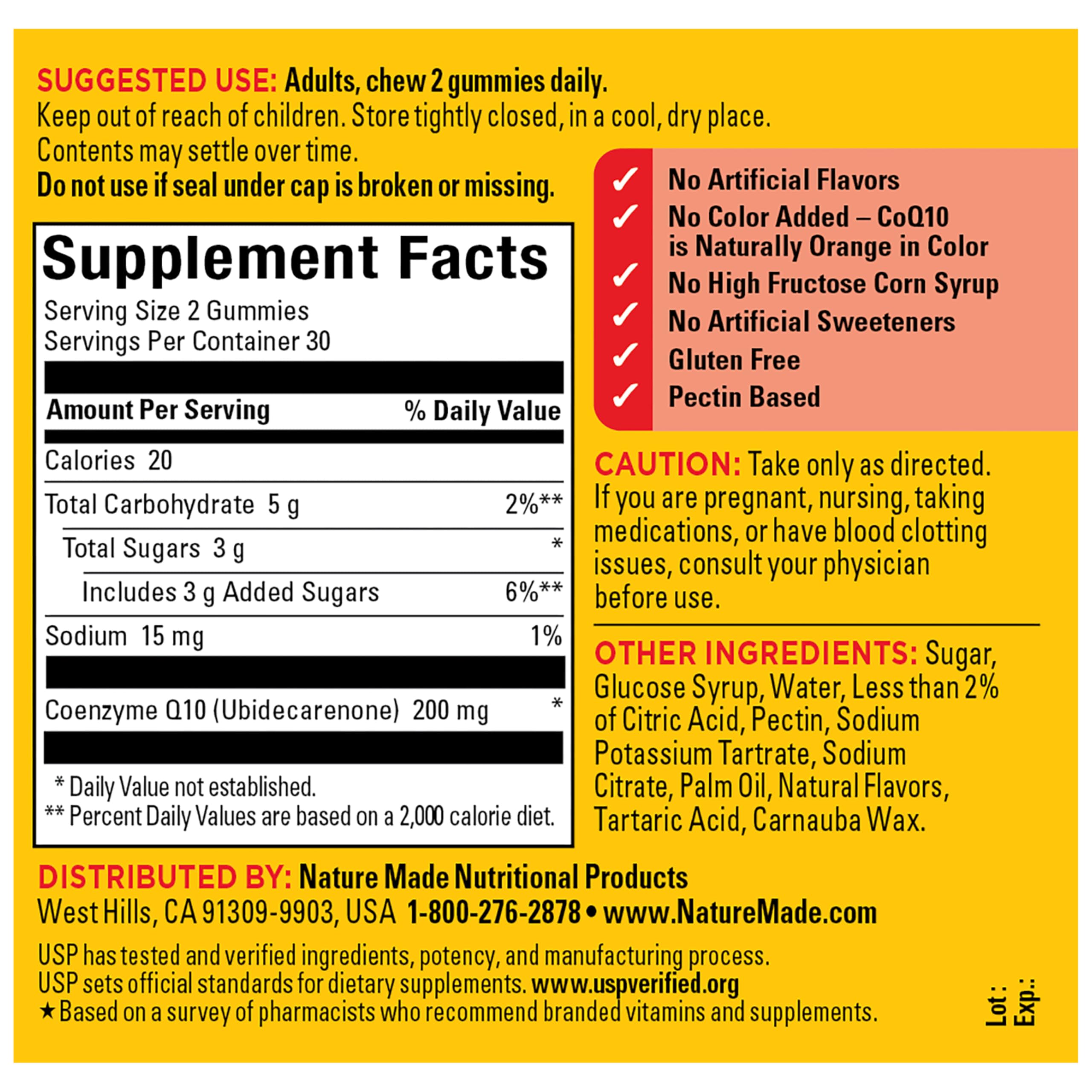Nature Made CoQ10 200 mg per Serving Gummies for Heart Support, 60 Count — Amazon image 9