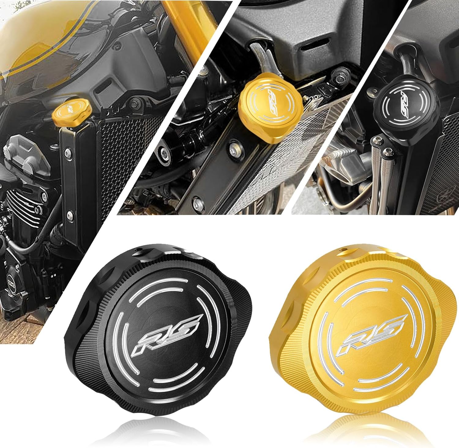 Motorcycle Radiator Cap Cover Cooling Cover Water Tank decorative protective cover fit for KA&WA&SAKI Z900RS /CAFE Z 900RS Z 900 RS Accessories 2021-2025 (Black)