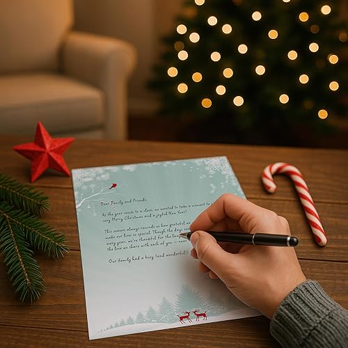 Miniatura 3 de Christmas Cardinal - Papel de papelería navideño, 80 hojas con membrete, papel de impresora de vacaciones de 8.5 x 11 pulgadas para eventos de