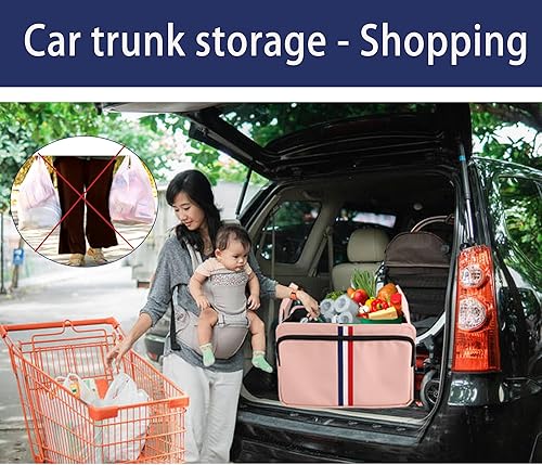 Miniatura 6 de Homeve Organizador de maletero para automóvil, organizador plegable impermeable de 3 compartimentos, almacenamiento plegable para accesorios