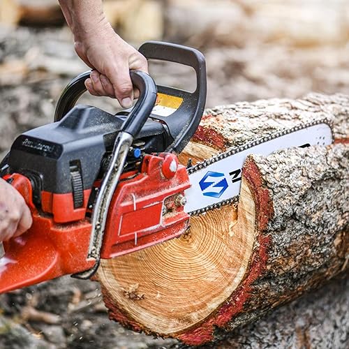 Miniatura 7 de Zentop Cadena de motosierra de 14 pulgadas, paquete de 3, paso LP de 38 pulgadas, calibre de 043 pulgadas, 52 eslabones de transmisión, A0-52DL, se