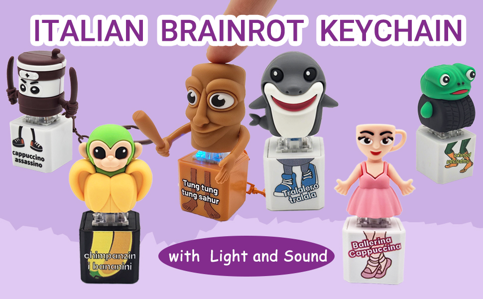 Amazon.com: Gtzzot Italian Brainrot Clicker Fidget Keychain with