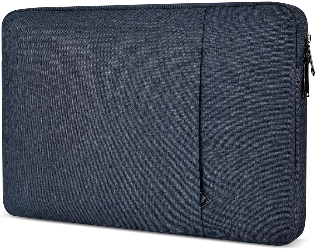 Portable Monitor Sleeve 15.6 16.1 inch, Padded Shockproof Carrying Case Bag for 15.6-16.1 inch Portable Display Monitors, Water-Resistant Laptop Bag Cover with Accessory Pocket -Navy Blue