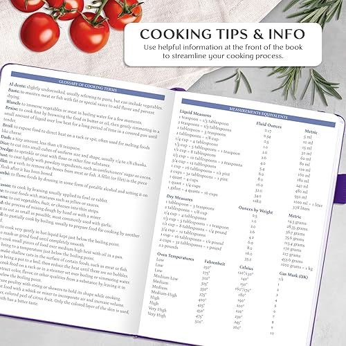 Miniatura 6 de Libro de recetas Legend  Libro de cocina familiar en blanco para escribir en tus propias recetas  Diario de cocina vacío  Cuaderno de cocina