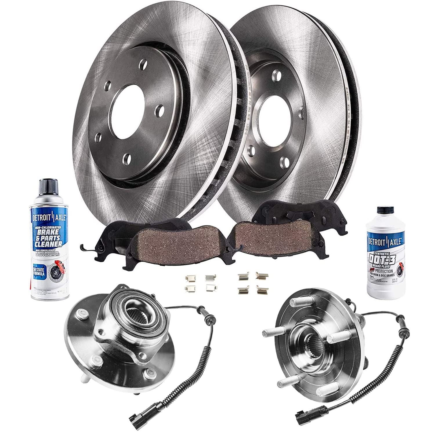 Detroit Axle - Front Brake Kit for Dodge Grand Caravan, VolksWagen Routan