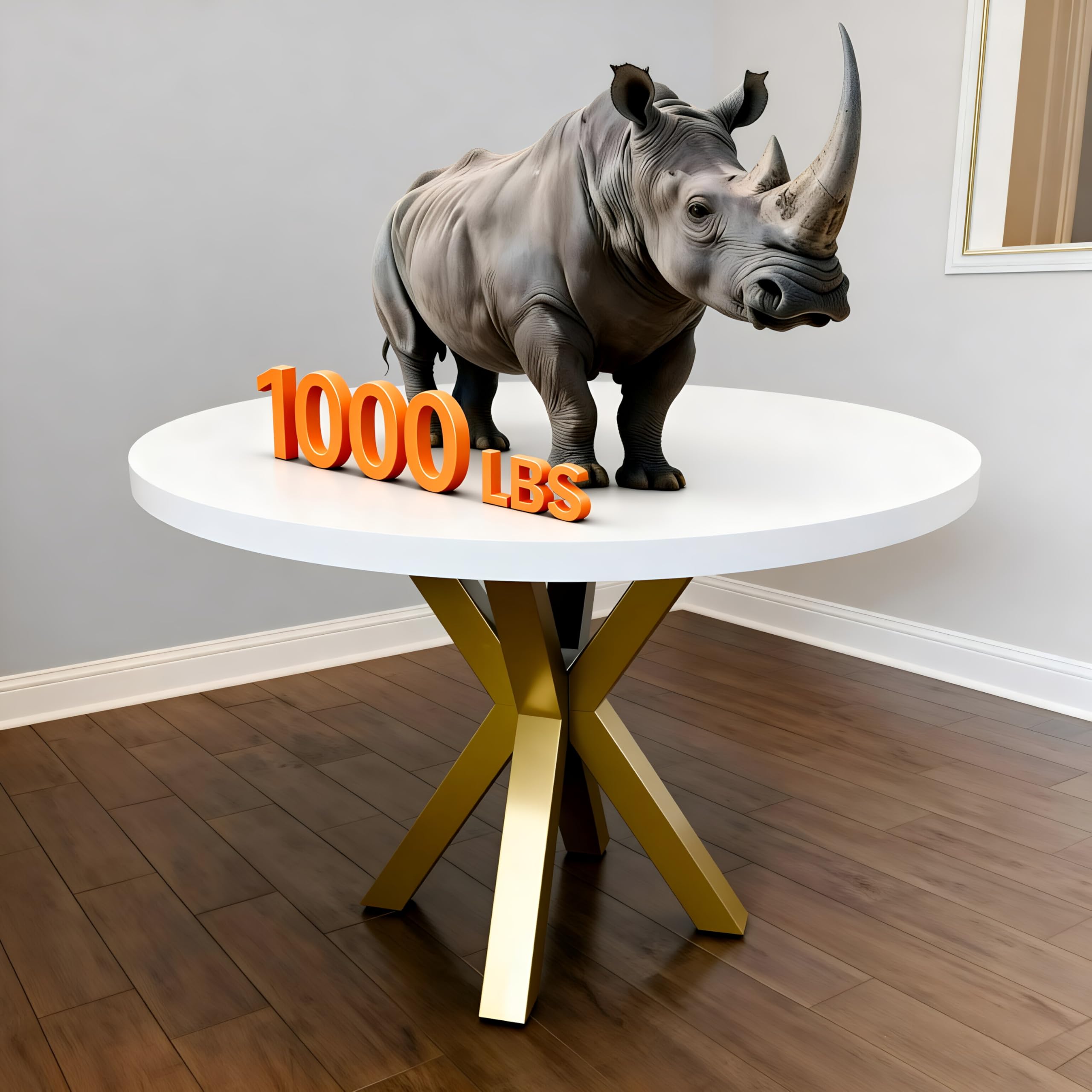 28 Inch Metal Table Legs for DIY Side End Table, Kitchen Table, Desk, Gold Industrial & Art Heavy Duty Furniture Legs Glass, Marble, and Wood Table Tops are All Suitable Gold