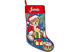 Let's Make Memories Personalized Bear Christmas Stocking
