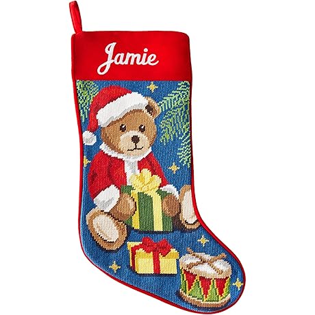 Let's Make Memories Personalized Bear Christmas Stocking