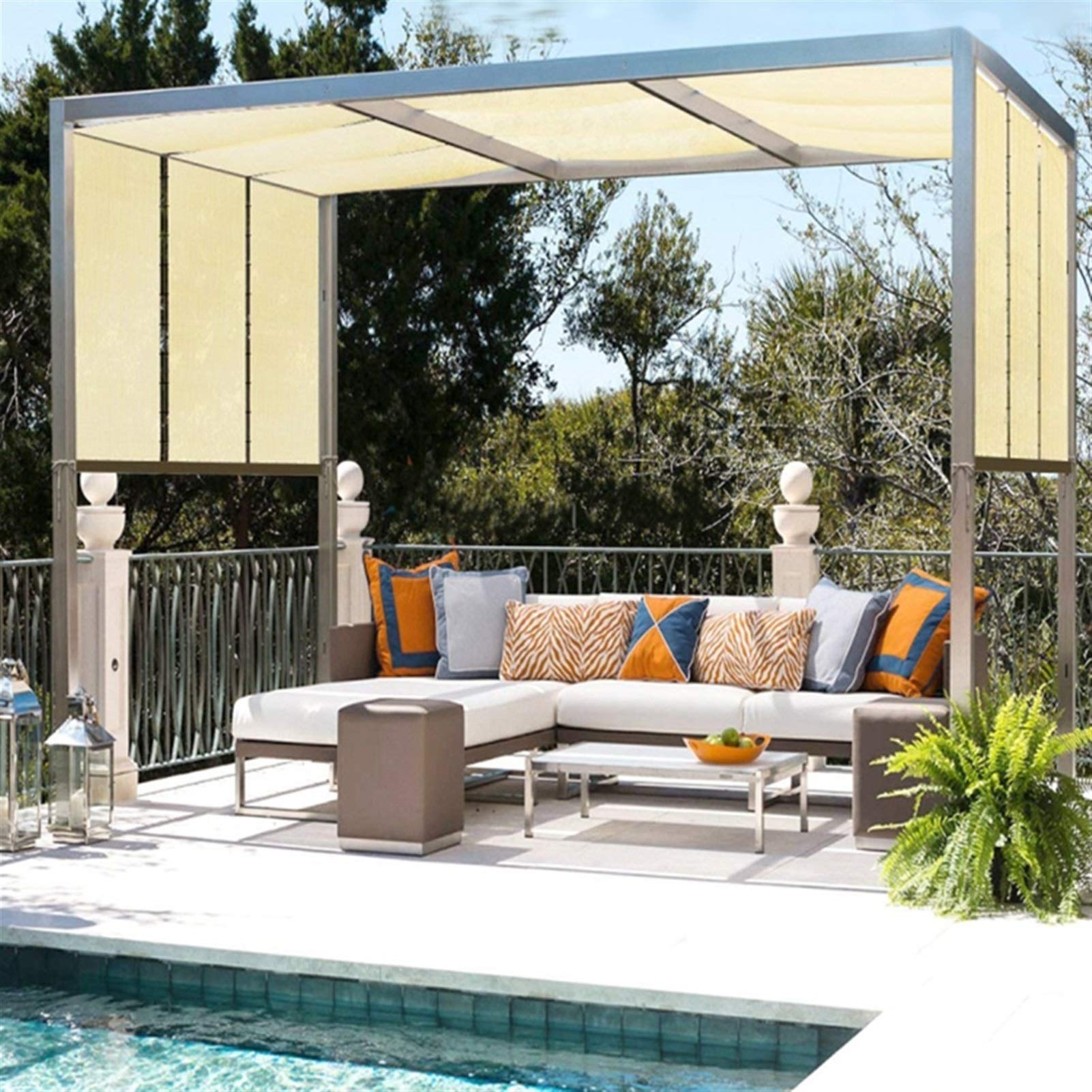 Shade Nets - Red De Sombra Resistente Para Invernadero, Cubierta Protectora Para Plantas, Vela De Sombra Resistente A Los Rayos UV Para Patio, Cifrado De 12 Pines, 6.6 X 6.6 Ft