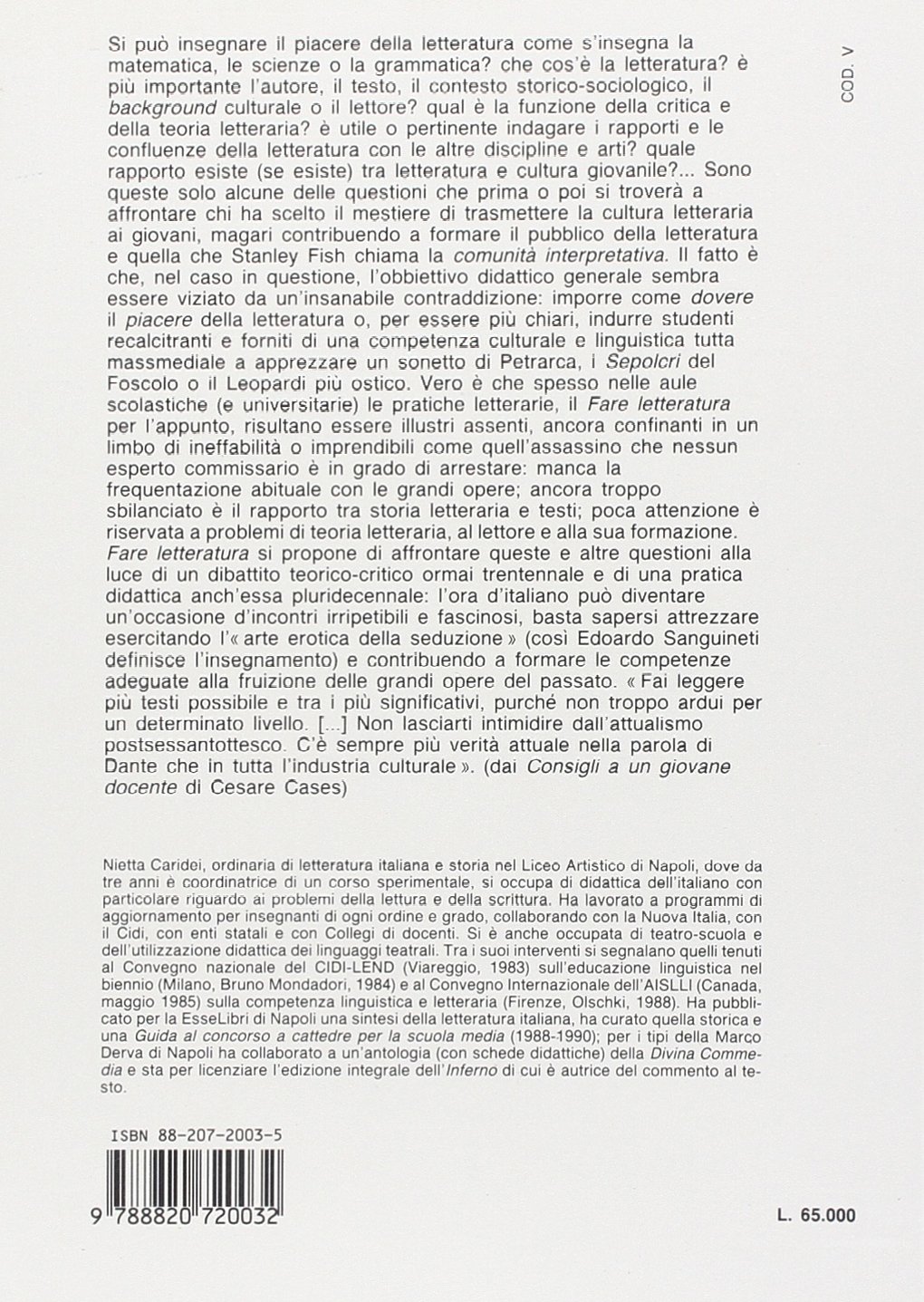 Fare letteratura. Guida teorico-pratica all'insegnamento letterario