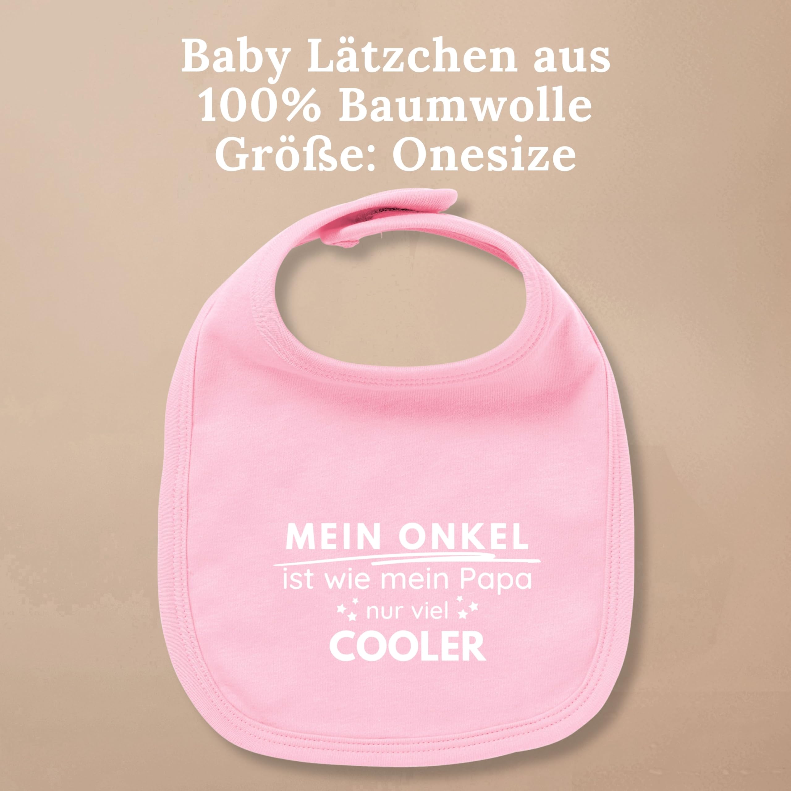 Trend Mama | Windeltorte | rosa | Spruch wählbar | 27 Windeln (Größe 2), Baby Lätzchen, Kuschelsocken |Geschenk Geburt (Design| Mein Onkel ist wie mein Papa nur viel cooler)