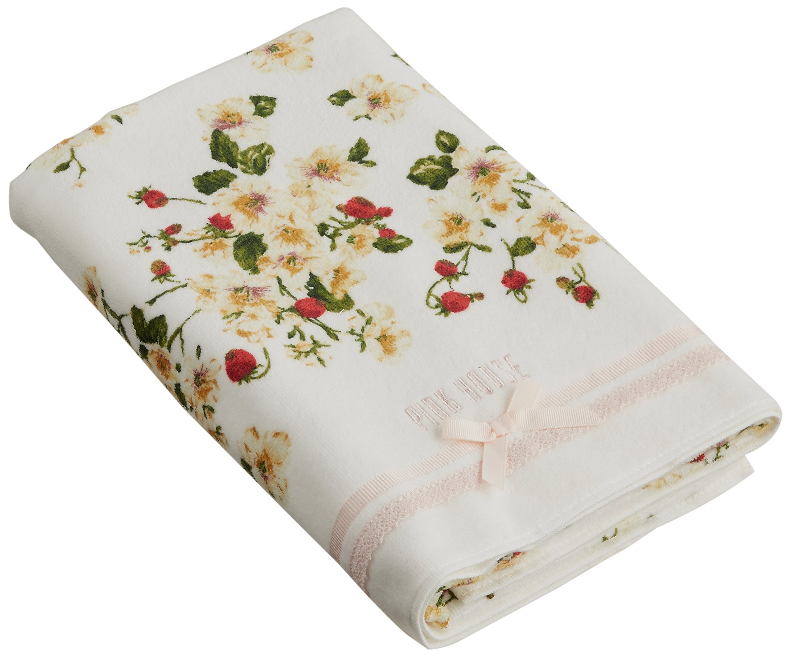 Amazon|ピンク ハウス ニュー花いちご バスタオル(約60×120cm Amazon|ピンク ハウス ニュー花いちご バスタオル(約60×120cm
