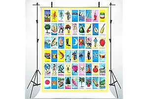 QYIMLI Loteria Cards Backdrop for Unforgettable Mexican Bingo Parties