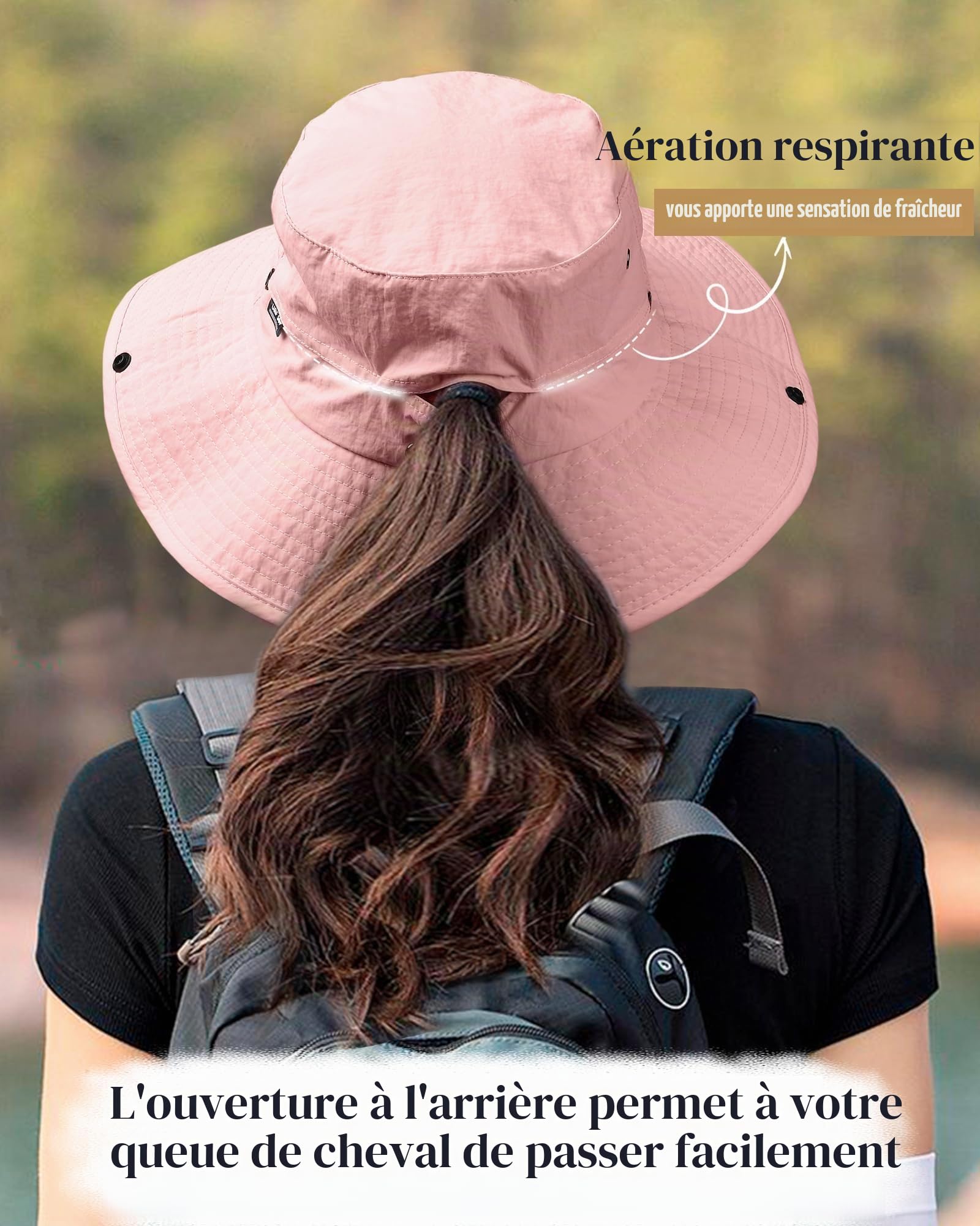 FURTALK Chapeau de soleil unisexe avec protection UV pour homme et femme - Pliable - Chapeau de randonnée portable - Chapeau de pêche à large bord