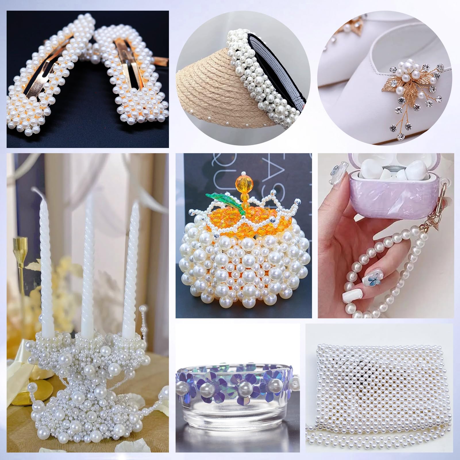100 Perle Di Vetro Bianche 10mm - Per Bracciali E Collane Fai Da Te | Perline Tonde Per Bigiotteria