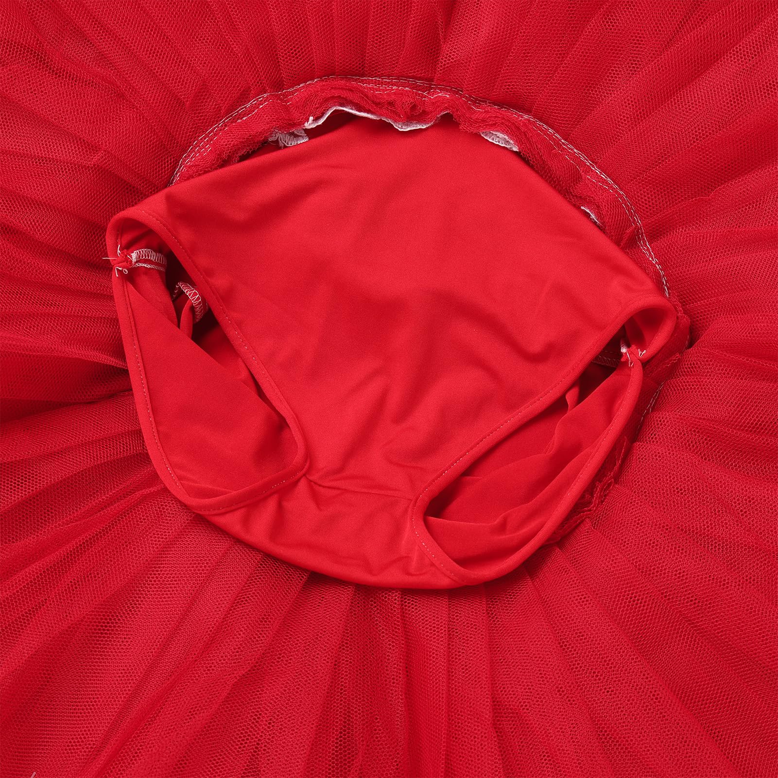 OBEEII Femme Robe de Ballet Broderies en Dentelle Ballet Tutu Justaucorps Danse Classique Gymnastique Léotard Costume