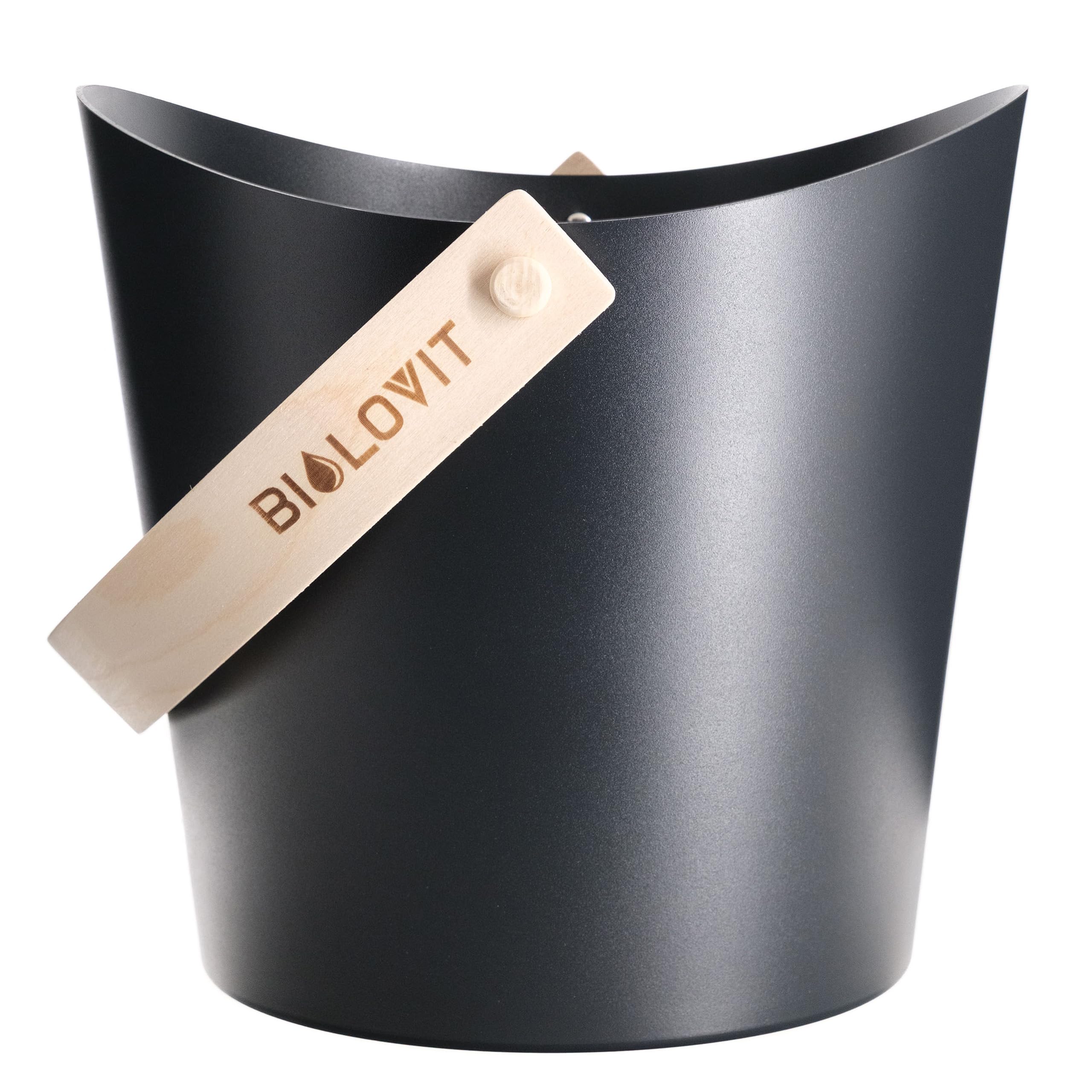 Seau de Sauna en Aluminium Noir 7 L – Seau de Sauna