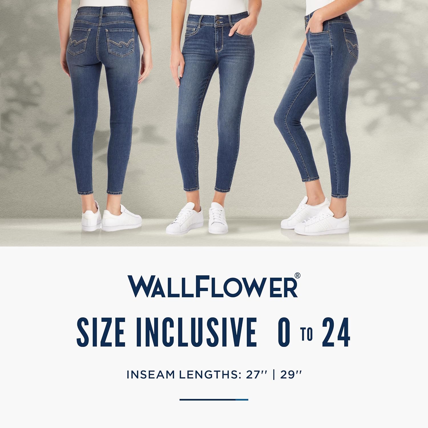 WallFlower Women's Flirty Curvy Skinny High Rise Insta Stretch Juniors Jeans (Standard and Plus) - Image 6