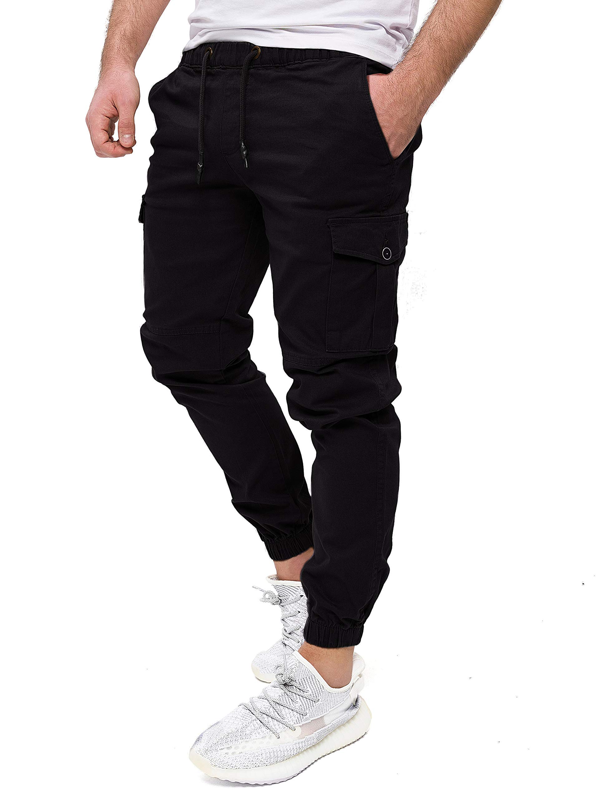 PITTMAN Darius - Herren Cargo Hose - Baumwoll Cargohosen - Cargo Jogger