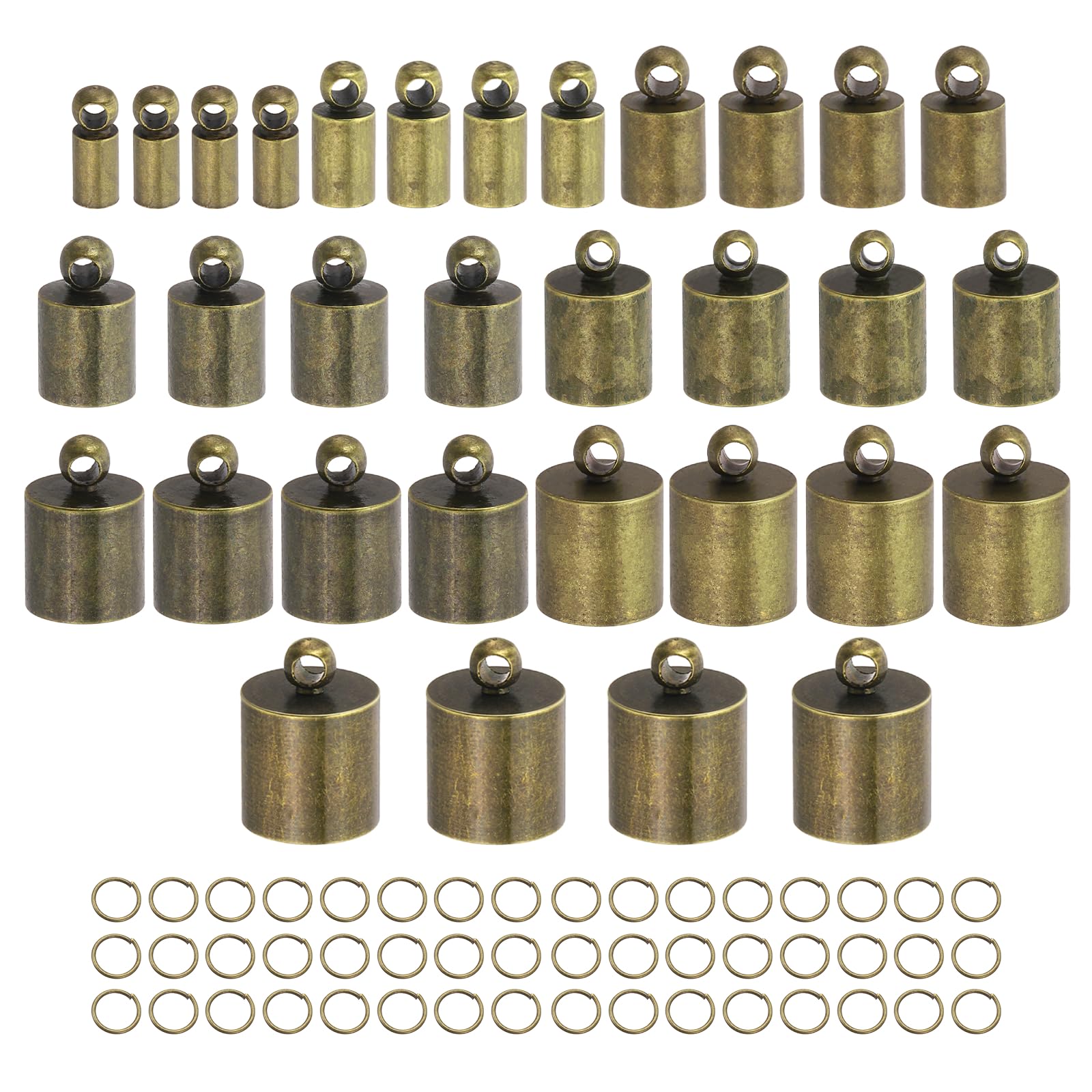 Embouts de cordon en cuir pour finir vos cordons de colliers sans soudure avec anneaux ouverts