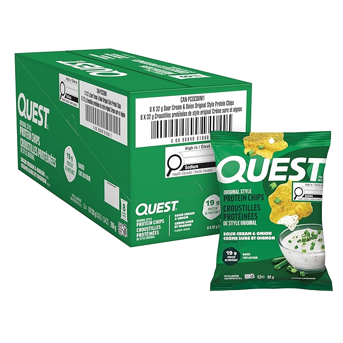 Quest 酸奶油洋葱风味蛋白薯片