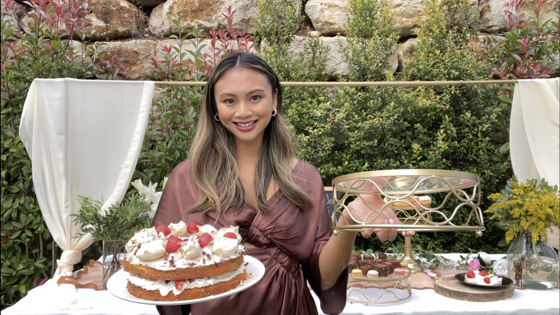 MEETOZ Ensemble de 3 supports dorés pour gâteaux, en métal, ronds, pour desserts, cupcakes, pour mariages, anniversaires, fêtes, décoration florale