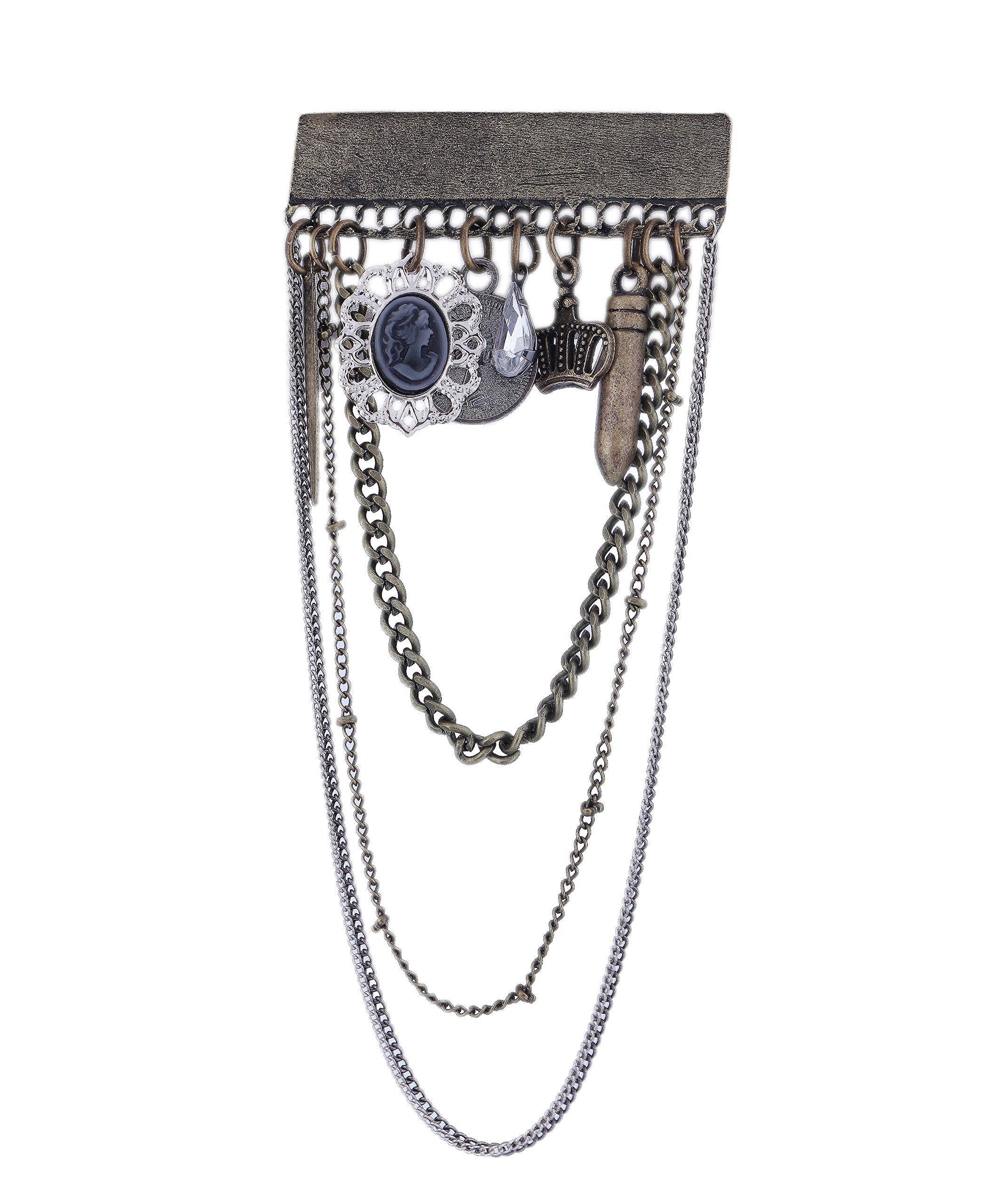 Adorn Designer Excotic Chain Brooch For Men, Women (B0BNY4G5W2) Amazon Price History, Amazon Price Tracker