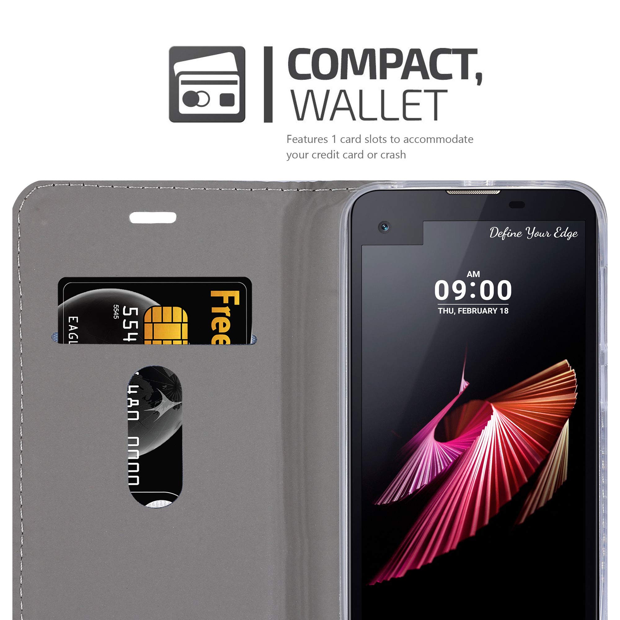 Cadorabo Custodia Libro Portafoglio Per LG V20 - Blu Scuro/nero Con Tasche Portacarte, Chiusura Magnetica E Funzione Stand