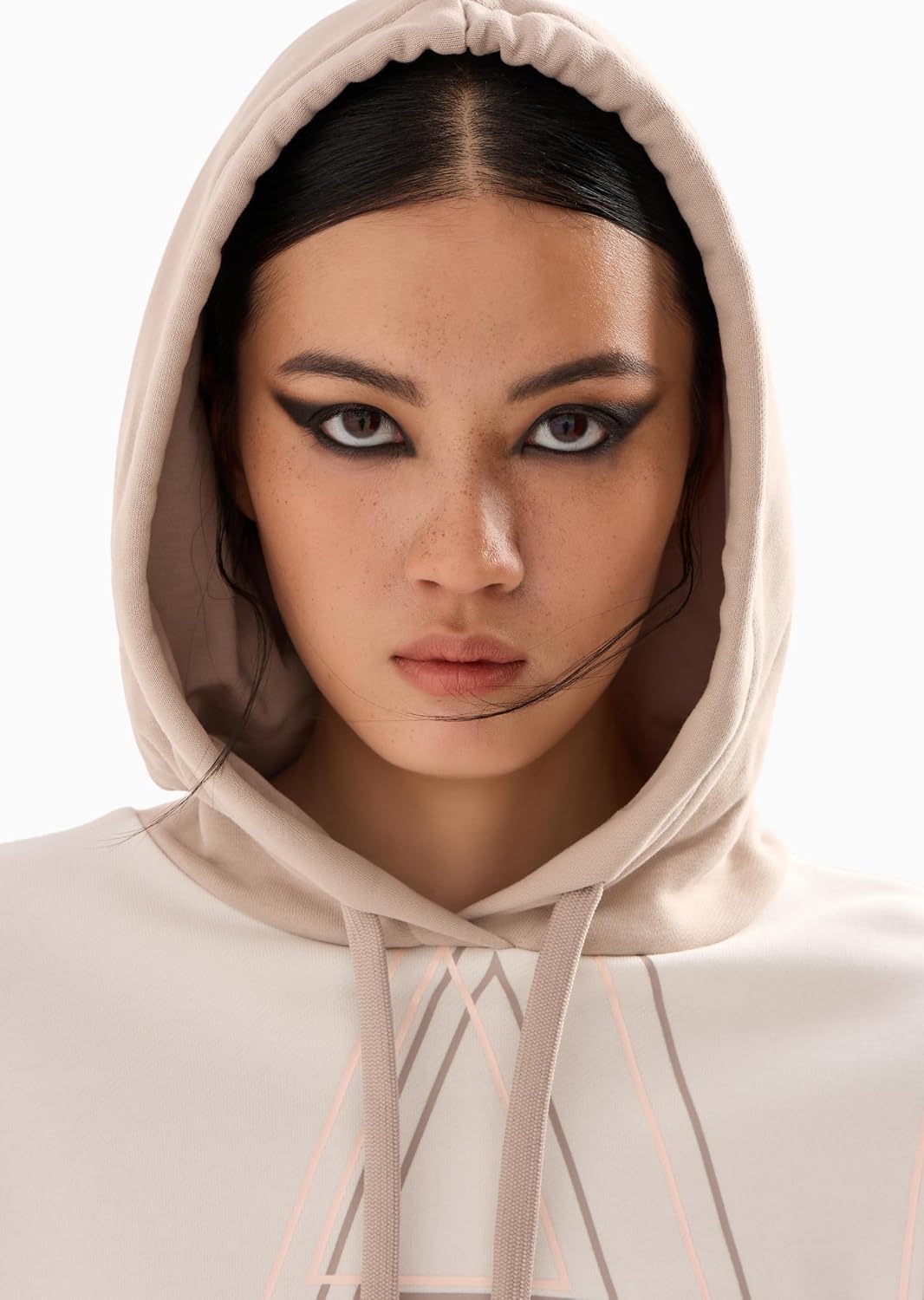Armani Exchange Women's Outline Logo Print Hoodie Sweatshirt