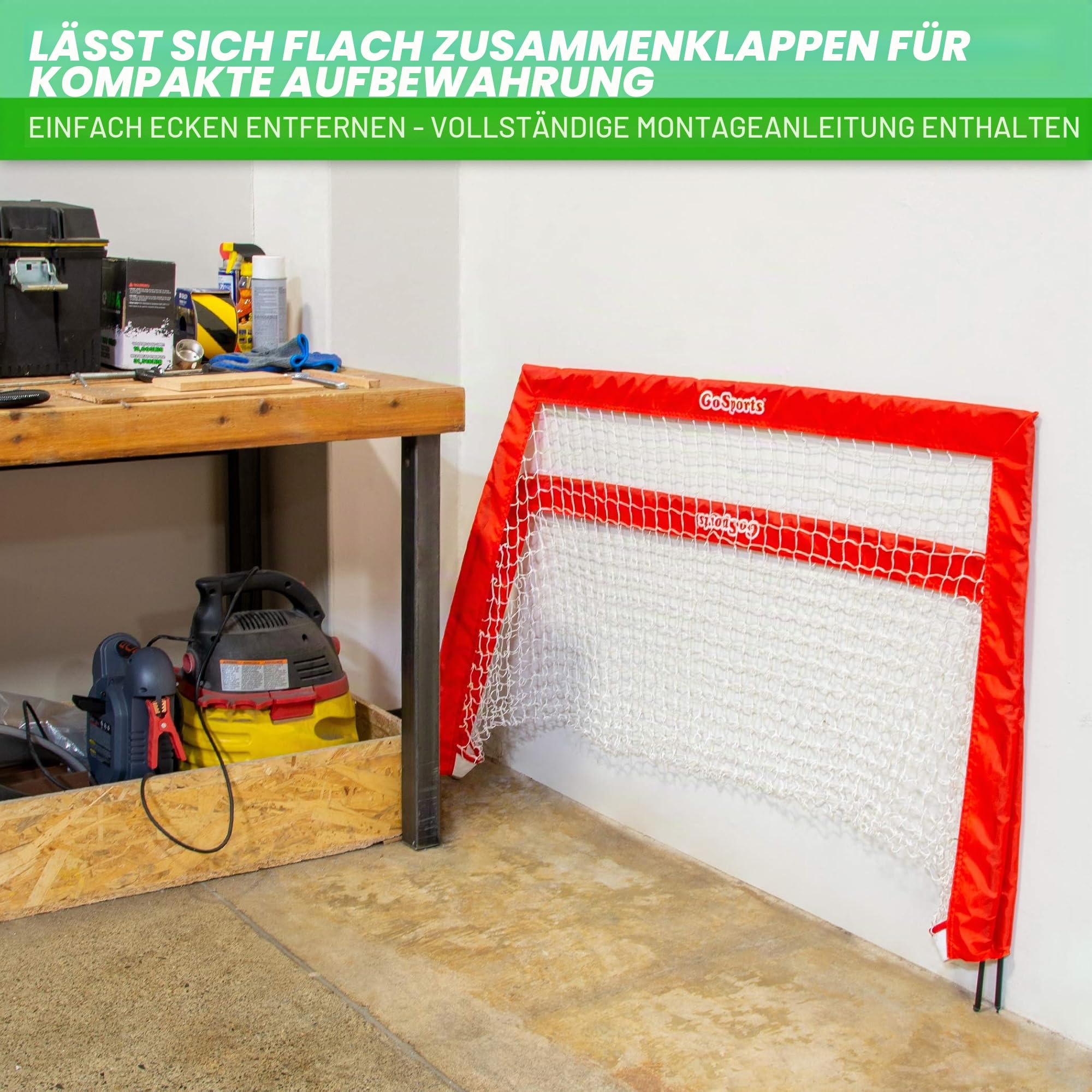 GoSports Straßenhockey, wählen Sie zwischen Straßenhockey-Torset mit Schlägern oder Straßenhockeyschlägern (2er-Pack)
