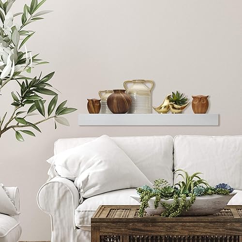 Miniatura 8 de Mikasa Estante grueso para dormitorio, sala de estar, baño, cocina, cuarto de bebé con soporte de poste, 24 pulgadas, color negro