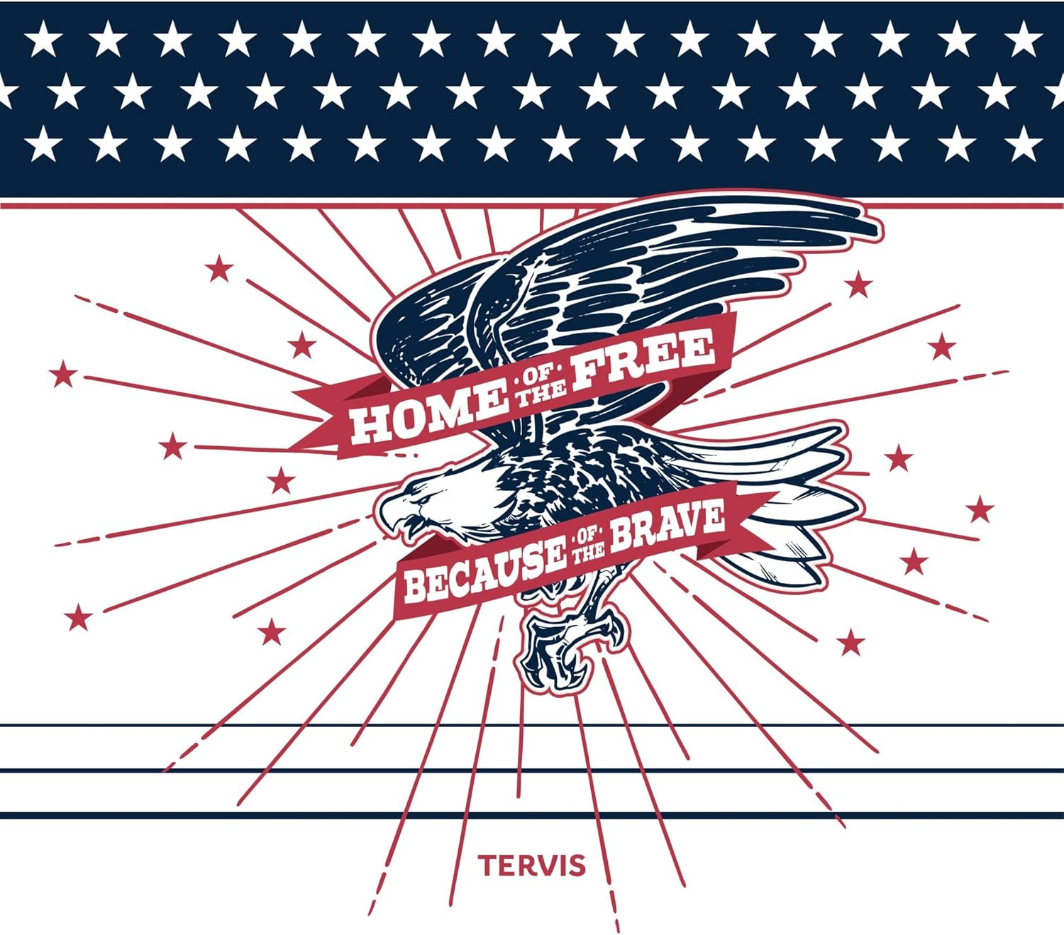 Tervis Venture Water Bottle Americana - Liberty Valor Triple Insulated Tumbler Travel Cup Keeps Drinks Cold & Hot, 36oz, Stainless Steel - Image 2