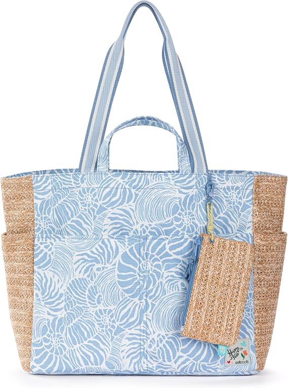 Sakroots Cassia Beach Tote Oversized Lightweight Tote Bag with Comfortable Straps, Open Top & Roomy Interior.