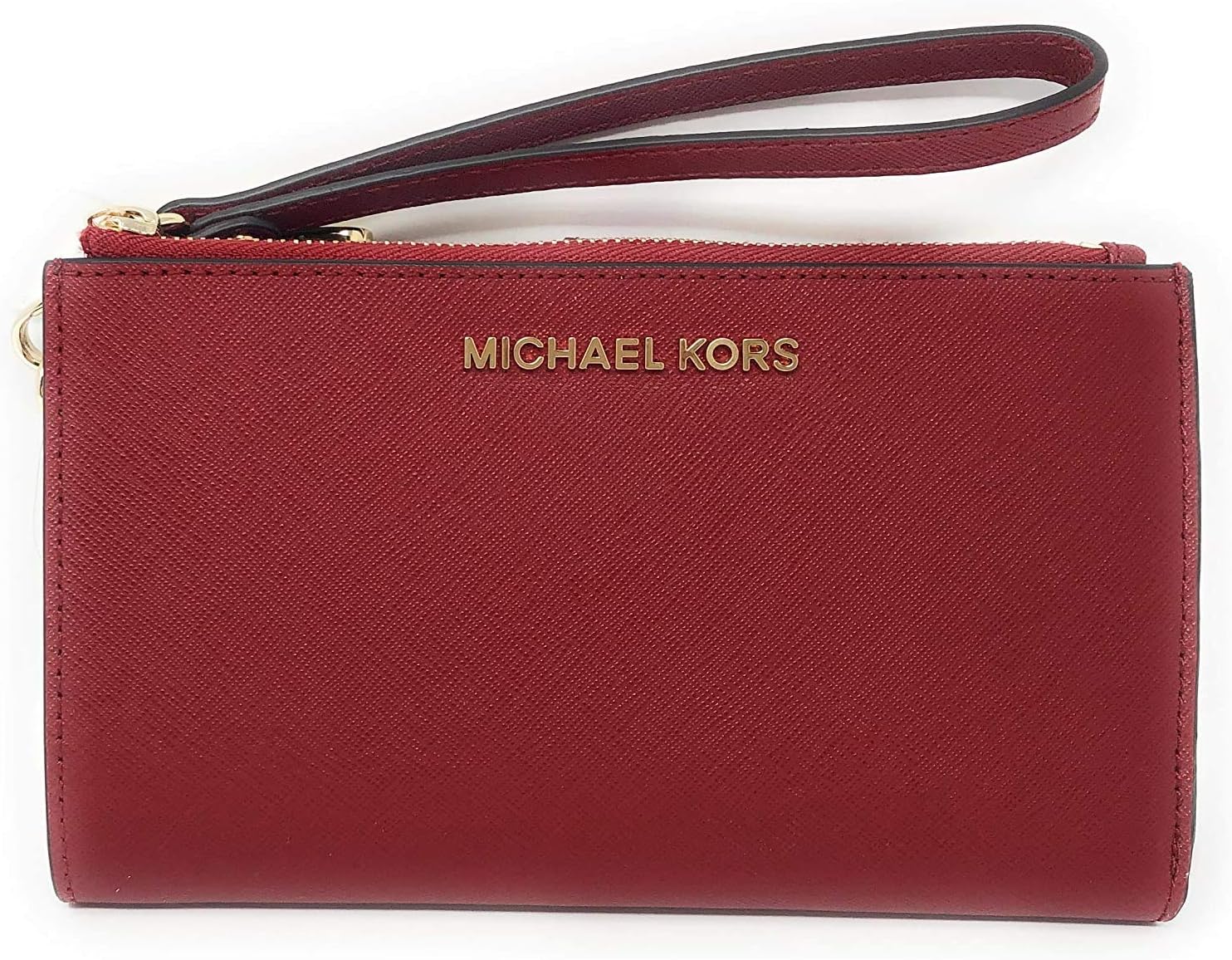 Michael Kors Women's Jet Set Travel Double Zip Wristlet, Scarlet, Medium