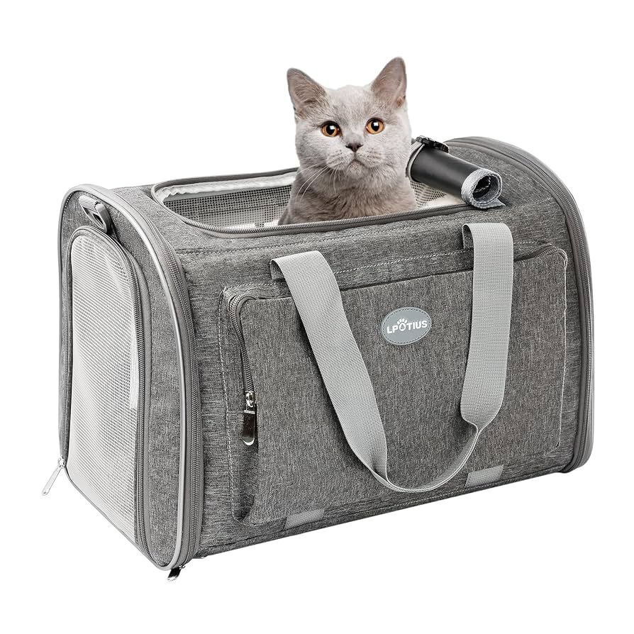 Amazon.co.jp: LPOTIUS ペットキャリー バッグ 折り畳み 2way 猫