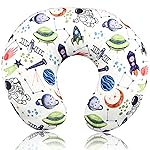 TANOFAR Nursing Pillow Cover Boy, Stretchy Breast Feeding Pillow Covers, Soft & Skin-Friendly, Removable Nursing Support Pillow Slipcover, Space Shuttle