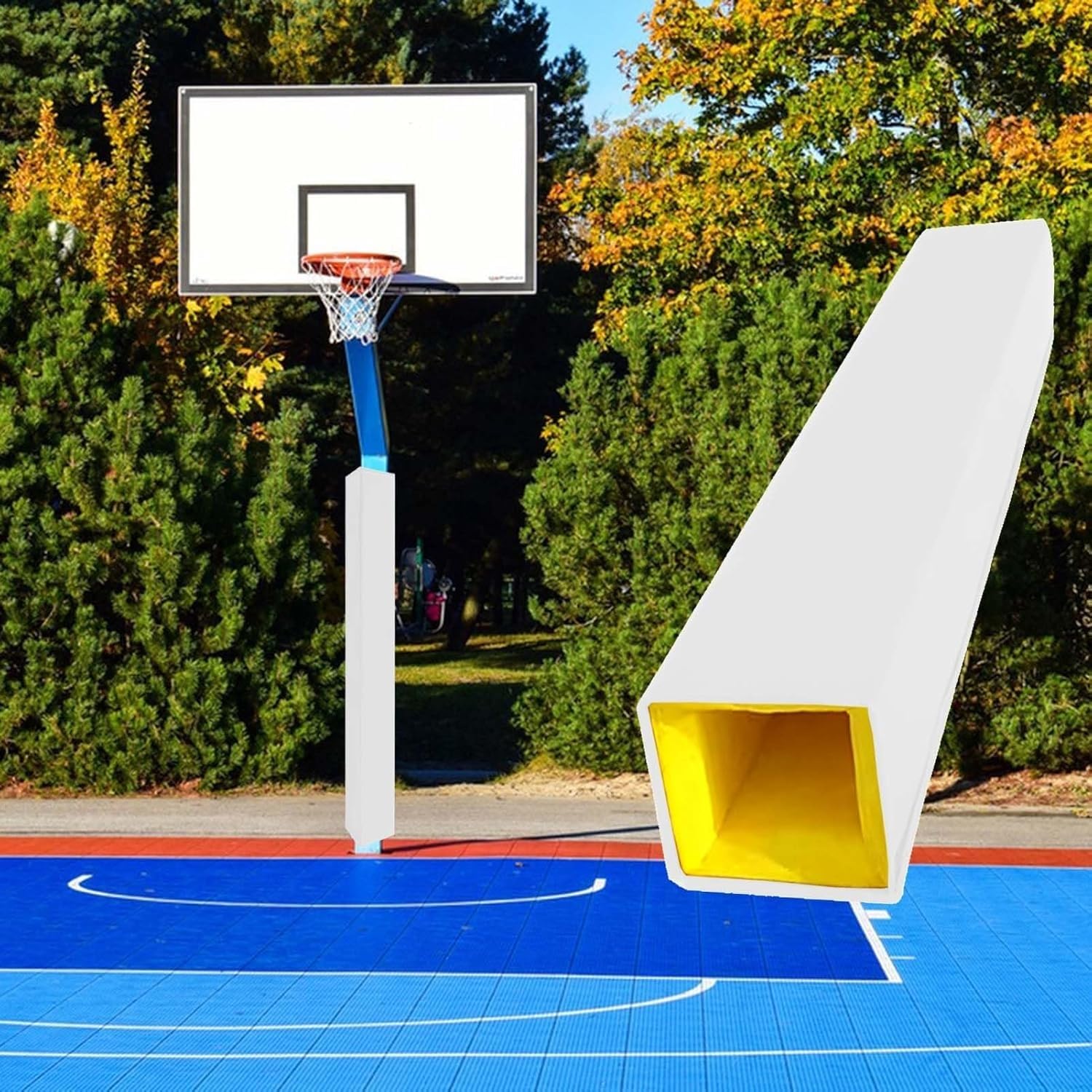 Ochronna wyściółka słupka do gry – piankowa poszewka na poduszkę do koszykówki i garażu – niezbędna osłona bezpieczeństwa do sprzętu sportowego i zapobiegania urazom