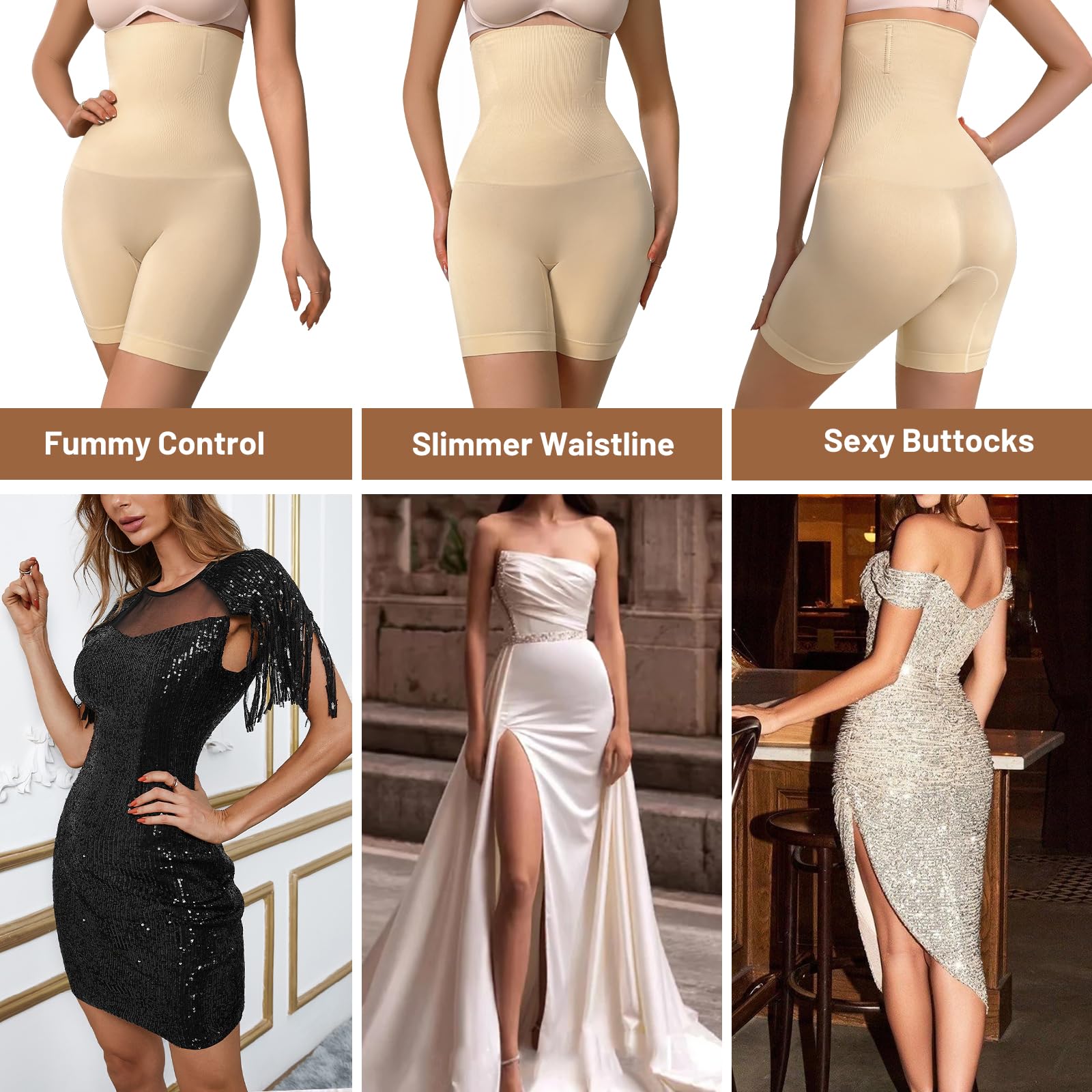 Niwicee Shapewear damskie majtki wyszczuplające brzuch w połowie talii, modelujące figurę, majtki gorsetowe, bielizna wyszczuplająca brzuch, bielizna wyszczuplająca