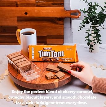 Delicious Aussie Simpler - Tim Tam Chocolate Biscuits VALUE 5 PACK - 3 Original, 1 Chewy Caramel, 1 Extra Chocolaty, Authentic Australian Yummy Flavor Twist in Every Bite!