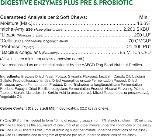 Miniatura 8 de Probiótico con enzimas digestivas NaturVet para perros masticable
