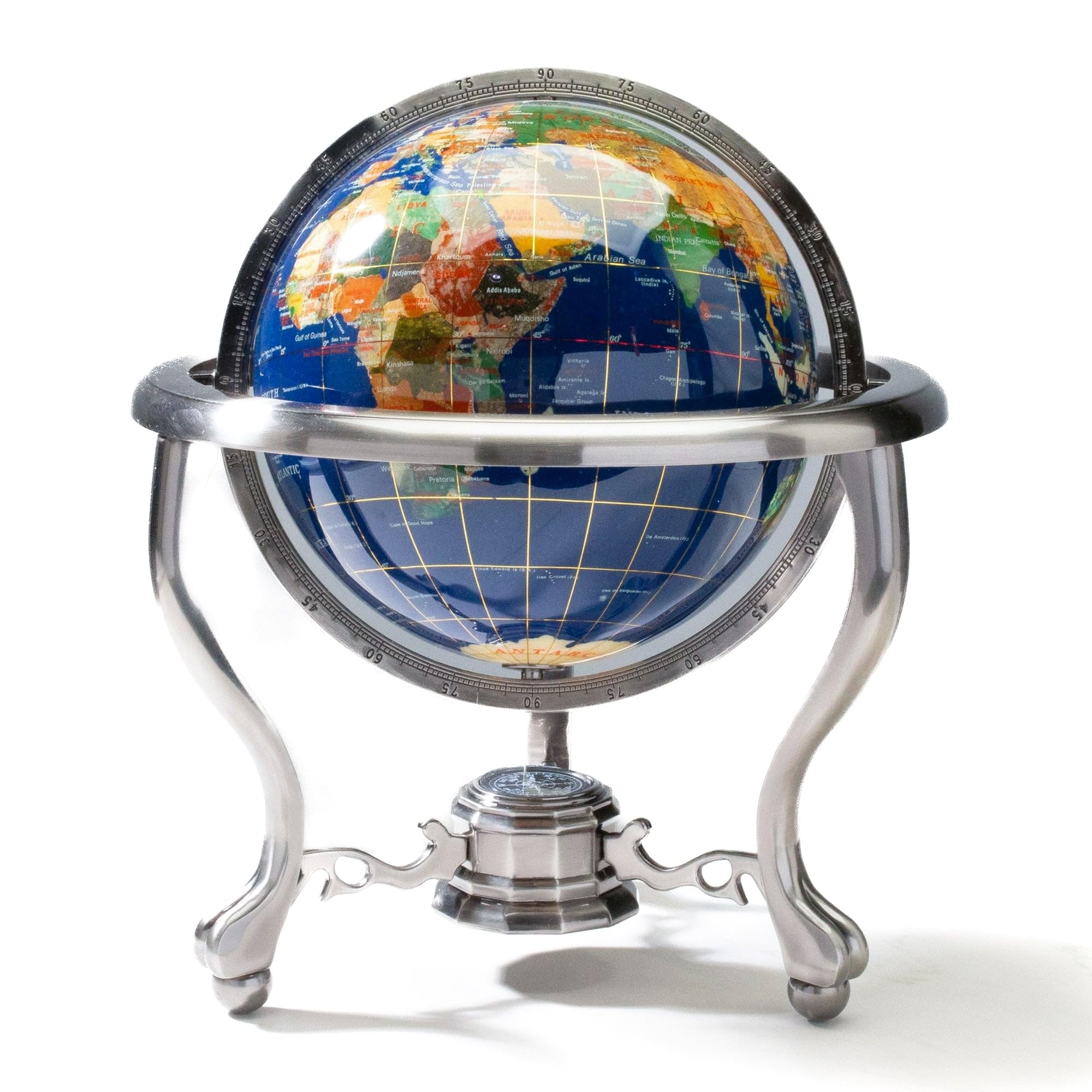 Amazon.com: KALIFANO 14” Tall Gemstone Globe with Vibrant Polished